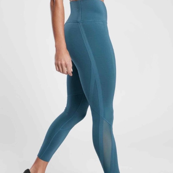 Athleta Pants - Athleta High Gear 7/8 Tight Teal Green Blue Leggings